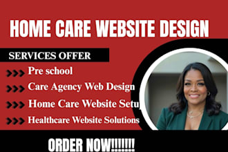 home care website aba therapy, childcare website preschool daycare website