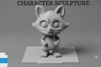 do printable 3d character bust, figurine, and sculpture model in stl file