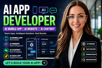 be your ai app developer for ai mobile app, ai website, ai chatbot development