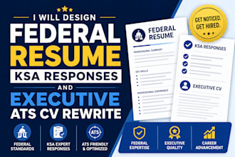 design federal resume ksa responses and executive ats cv rewrite