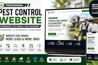 design pest control website exterminator website pest removal website