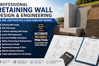 structural retaining wall and mse wall design calculation florida texas georgia