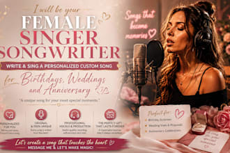 write and sing a personalized custom song for birthdays weddings and anniversary