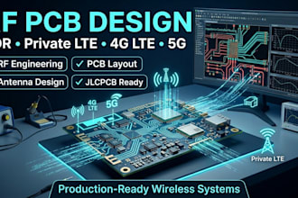 design rf pcb for sdr, private lte, 4g lte, 5g and wireless systems