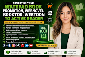 advertise your wattpad book promotion webnovel booktok webtoon to active readers
