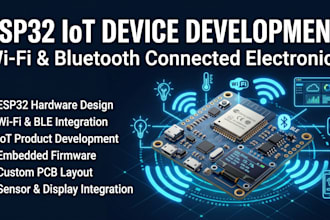 develop esp32, wifi and bluetooth connected electronic devices