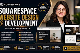 develop a professional squarespace website and online store