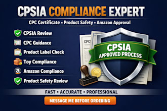 provide cpsia compliance, CPC certificate and amazon approval