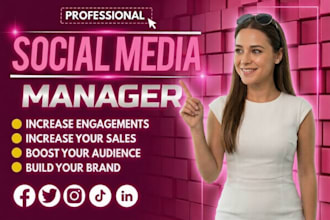 be your social media manager social media marketing manager social media posts