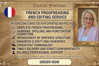 french proofreading and editing with correction and grammar error fixing service