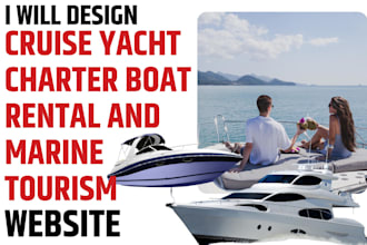 design a luxury cruise, yacht charter, boat rental, and marine tourism website