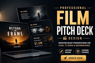 design a professional film pitch deck, TV series movie investor pitch deck
