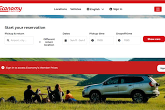 car rental website logo car dealership taxi tour automotive booking website