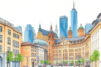 draw architecture or cityscape in watercolor