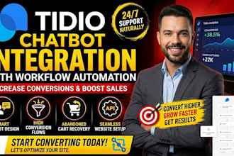 tidio chatbot integration, tidio live chat, customer service automation, shopify