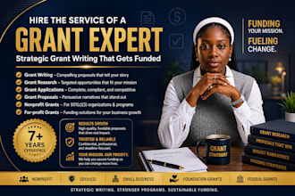 write a winning nonprofit grant proposal and grant research for funding
