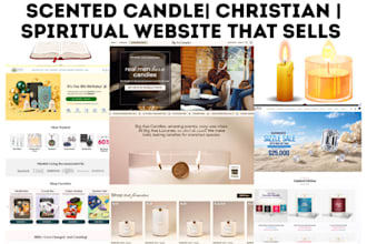 design scented candle shopify store christian pod dropshipping spiritual website