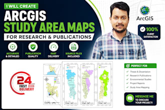 create arcgis study area maps for research and publications