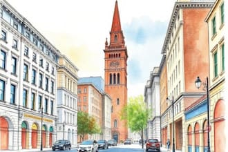 paint architecture or cityscape in watercolor
