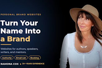 design a personal brand website for authors and speakers
