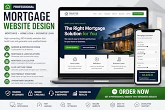design mortgage wordpress website business loan landing page mortgage calculator