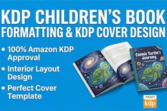 format children book and design KDP cover template