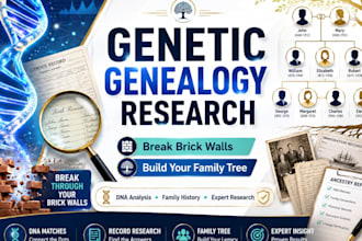 do genetic genealogy research to break brick walls and build your family tree