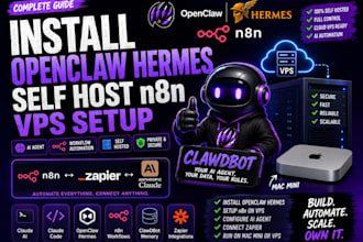 install openclaw hermes self host n8n vps setup ai agent fix n8n workflow zapier