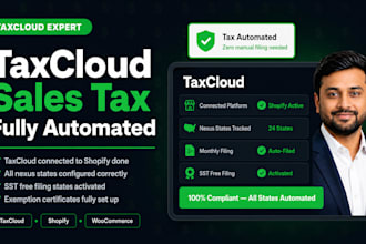 set up taxcloud for shopify woocommerce sales tax automation