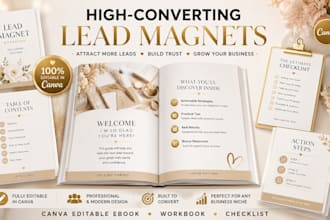 design canva lead magnet ebook workbook checklist template