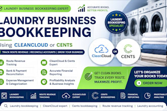 do laundry business bookkeeping and track route revenue on cleancloud or cents
