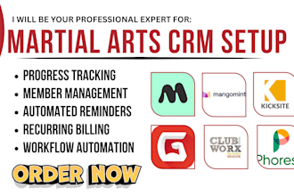 setup martial arts CRM kicksite zen planner spark membership gymdesk clubworx