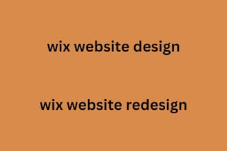 design and redesign wix  website