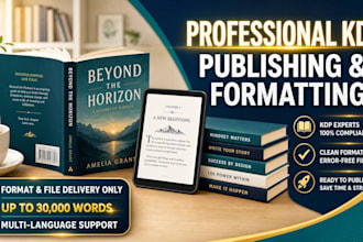 formatting and publish your book on kindle direct publishing KDP