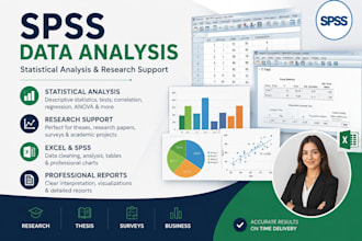 analyze data using spss, excel and statistics