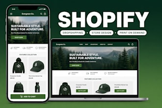 build shopify dropshipping design shopify store redesign shopify store printify