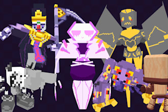 create low poly 3d models for video games or minecraft mods