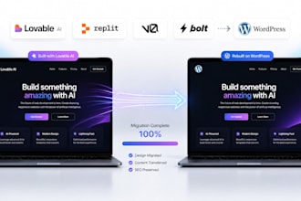 migrate lovable ai to wordpress convert replit vo or bolt to wordpress website
