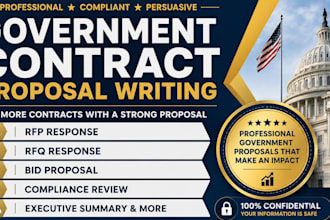 write government contract bid proposal, rfp and rfq response