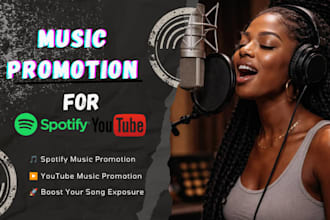 do spotify music promotion, youtube music promotion and organic song marketing