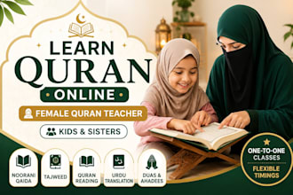 be your online quran tutor for kids and sisters with tajweed