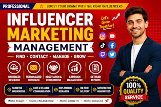 find, recruit and manage influencers for your brand campaign