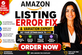 amazon suppressed listing variation and catalog fix expert