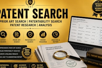 patent search prior art search patentability search patent research analysis