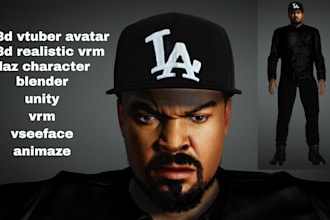 custom vtuber avatar 3d realistic vrm avatar 3d rigging for vseeface, cc4, cc5