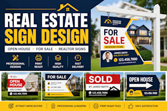 design professional real estate signs and open house signs