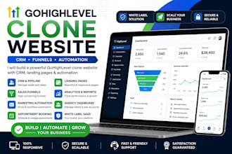 create a gohighlevel clone website for agencies and businesses