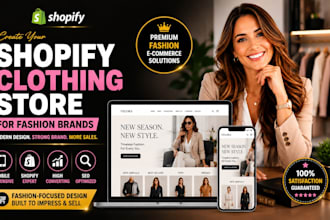 build luxury shopify clothing website for fashion brands in UK USA france italy