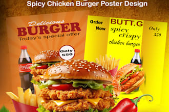design a professional restaurant poster or food menu