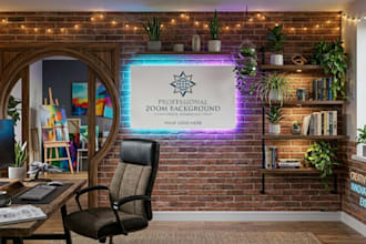 design professional virtual backgrounds for zoom and teams